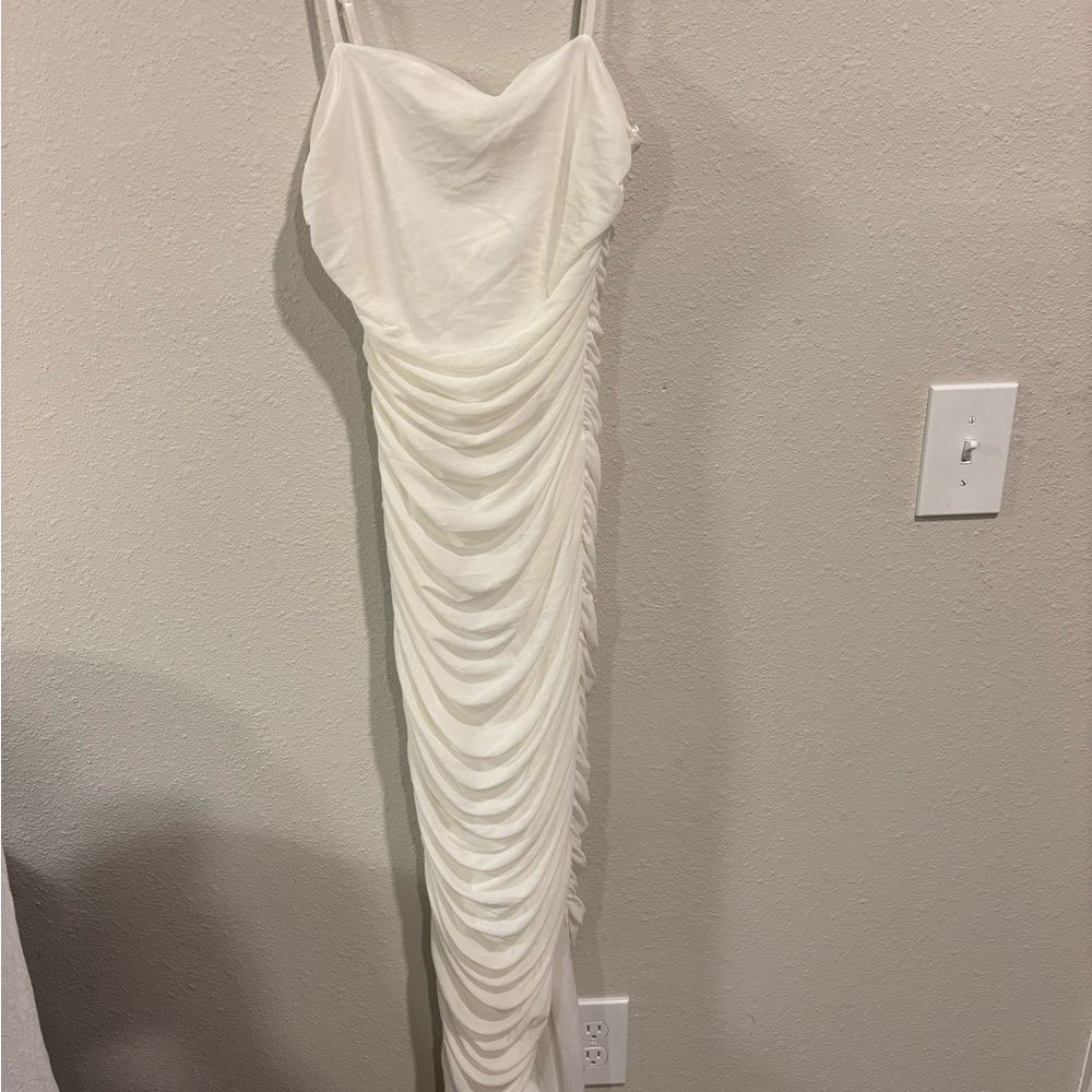 Privy White Sleeveless Slip Dress